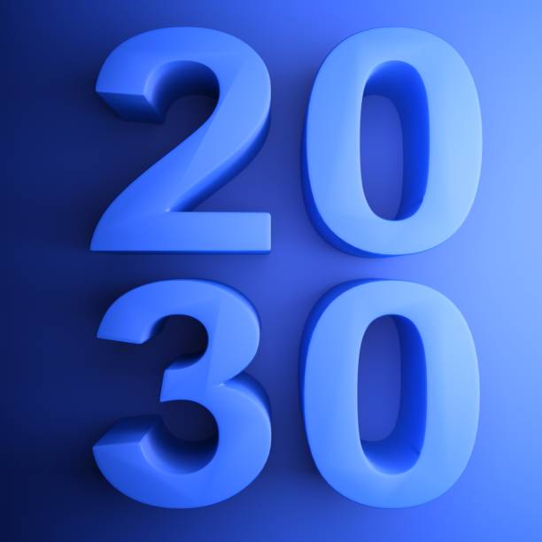 230 blue square icon - 3D rendering illustration stock photo