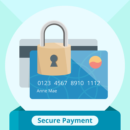 Secure payment vector graphic icons