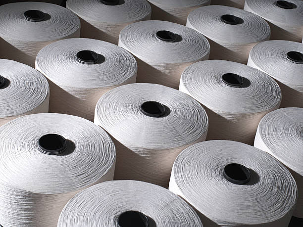 織物工場 - cotton textile material industry ストックフォトと画像