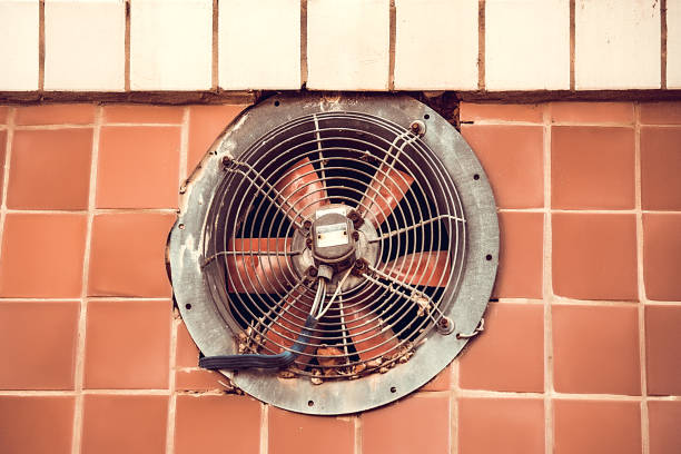 istock Fan built into the wall. Old ventilation 1172402939