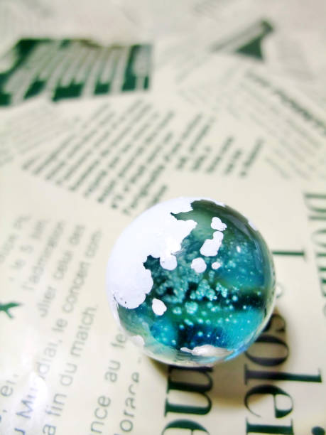 Glass earth A globe made of glass. marble globe stock pictures, royalty-free photos & images