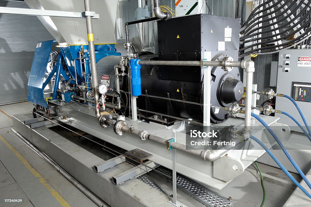 Industrial turbine-generator set - Lizenzfrei Gasturbine Stock-Foto