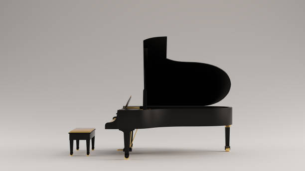 istock Black and Gold Grand Piano Left View 1172405143