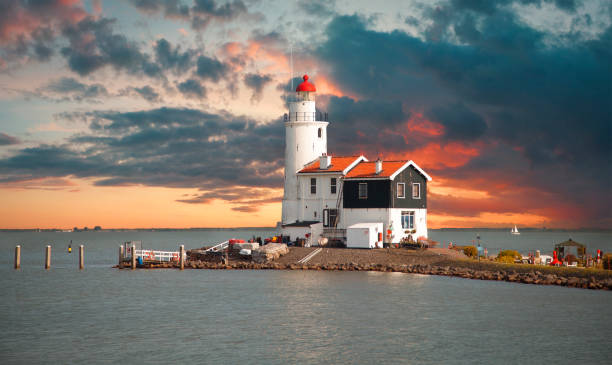 istock Lighthouse in the Dutch old village 1172405236