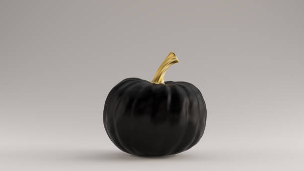istock Black an Gold Pumpkin Gourd Left View 1172406897