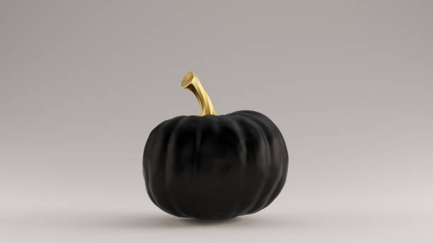 istock Black an Gold Pumpkin Gourd Right View 1172406921