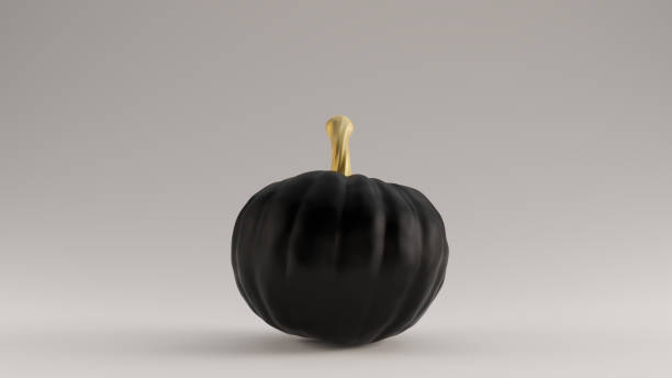 istock Black an Gold Pumpkin Gourd Front View 1172406947