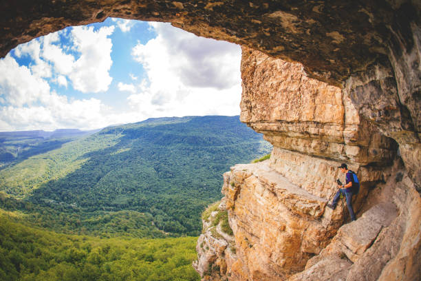 istock Man walking in the mountains. 1172407140