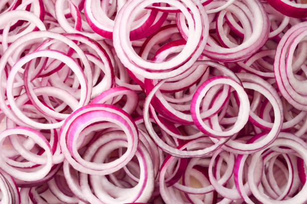 istock Onion rings as a background. Top view. 1172407541