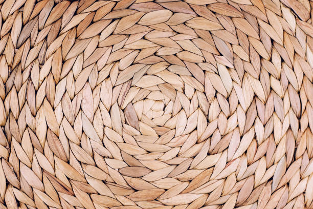 istock Handmade Wicker placemat made from water hyacinth. 1172408595