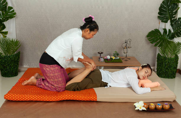 istock Thai massage and spa for leraxing and healthy. 1172412928