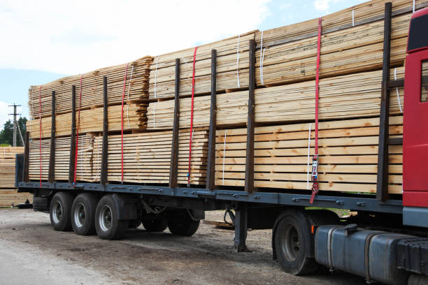 istock Truck with processed wood 1172416506