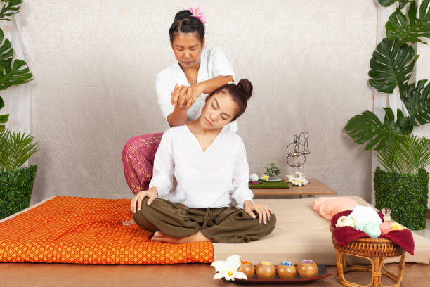istock Thai massage and spa for leraxing and healthy. 1172418432