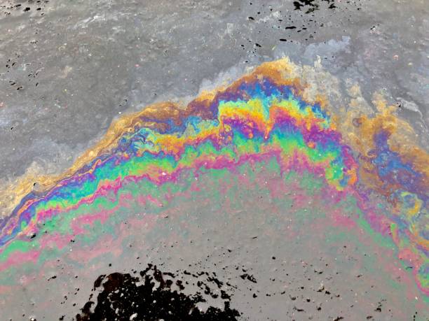 istock Oli spill on asphalt road 1172418527