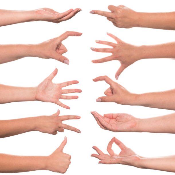 istock Set of woman's hand measuring invisible items 1172418609