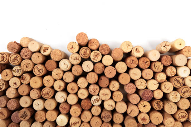 istock Butt ends of wine corks with white space for your own text 1172420140