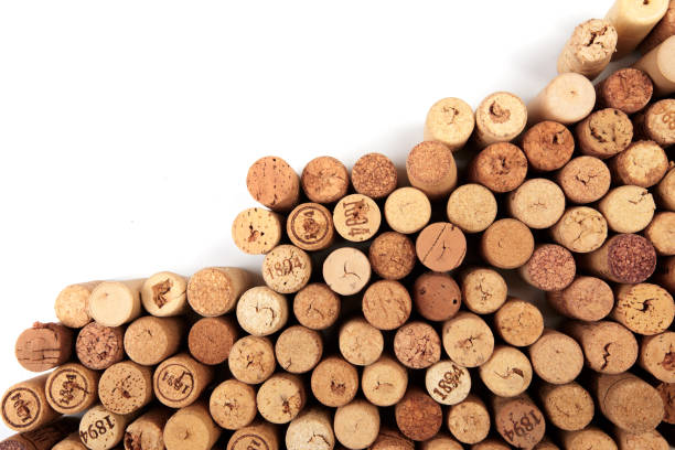 istock Butt ends of wine corks with white space for your own text 1172420230