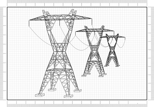 high voltage tower - Blueprint
