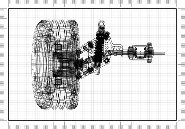 istock car suspension - Blueprint 1172421088