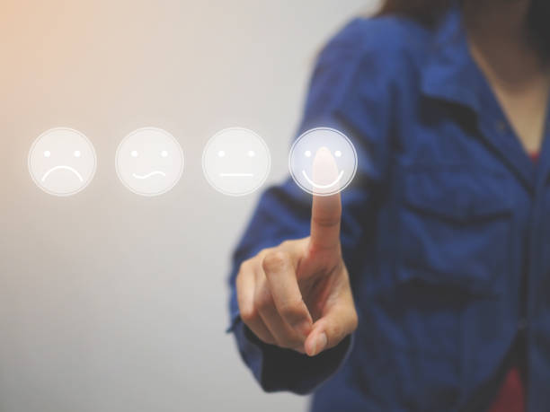 istock customer service concept, hand women pressing smile buttons on virtual touch screen 1172422081