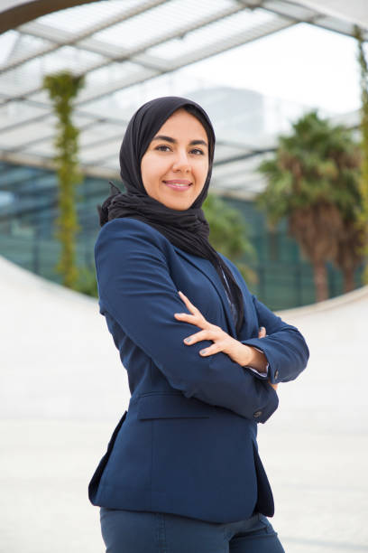 istock Successful proud Muslim business lady posing outside 1172423051