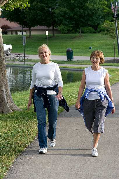 Walking in the park 4. stock photo