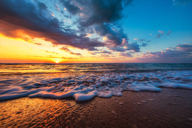 istock Beautiful sunset over the tropical sea 1172426541