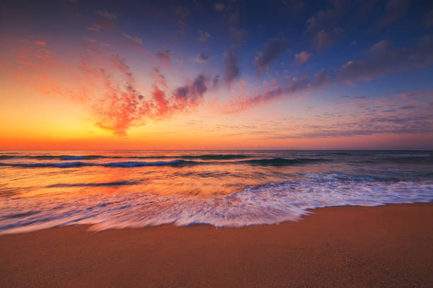 istock Beautiful sunset over the tropical sea 1172427079