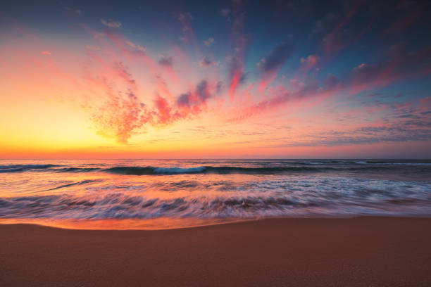 Beautiful cloudscape over the sea, sunrise shot