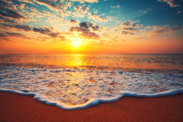 istock Beautiful cloudscape over the sea, sunrise shot 1172427475