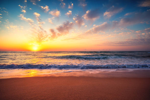 istock Beautiful sunset over the tropical sea 1172427486
