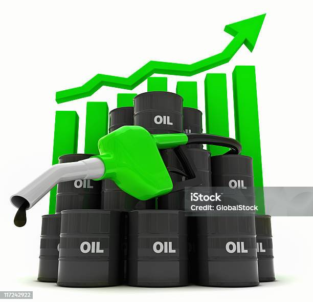 Foto de Preços Do Petróleocrescente e mais fotos de stock de Depósito de Óleo - Depósito de Óleo, Óleo, Barril