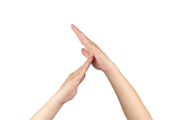istock TimeOut sign and simbol from Asian human hand with isolate white background and clipping path. 1172430237