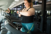 Overweight women at gym