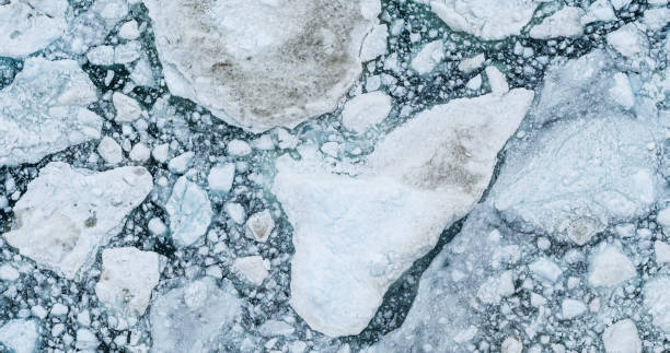 istock Icebergs drone aerial image top view - Climate Change and Global Warming 1172440542