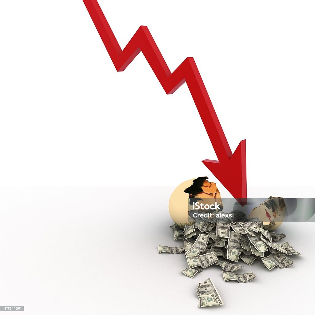 Financial Crisis  Chart Stock Photo