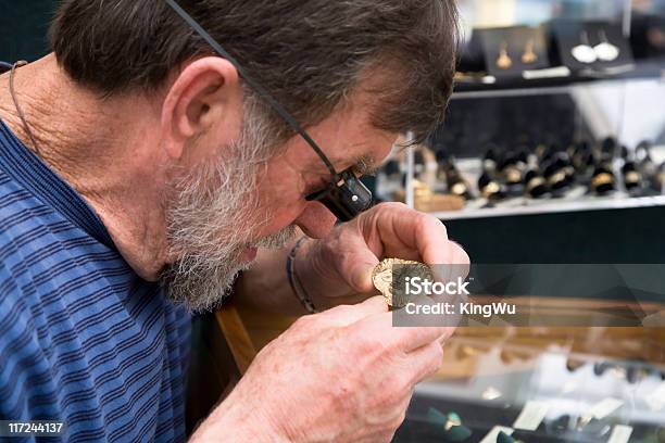 The Appraiser Stock Photo - Download Image Now - Gold - Metal, Gold Colored, Examining