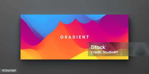 Gradient Design Board Creative Design Template With Vibrant Gradients 3d Vector Illustration ...