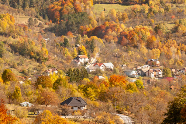 istock Romanian Village in Autumn 1172448068