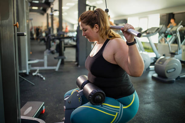 istock Overweight women at gym 1172448350