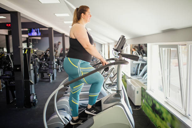 Overweight women at gym