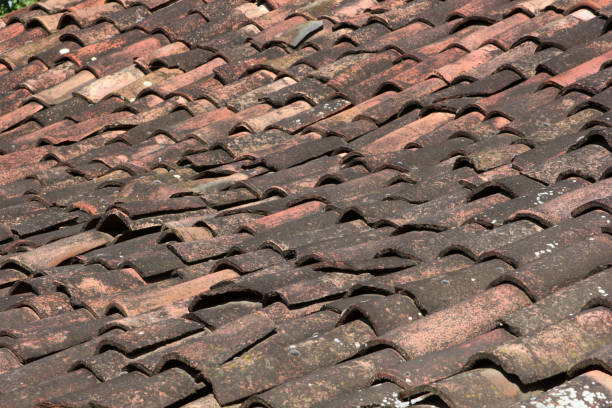 istock old brick tiles on the roof 1172452299