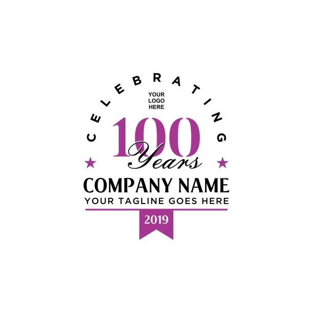 illustrations, cliparts, dessins animés et icônes de anniversaire 100e inspiration de conception de l'entreprise - 100