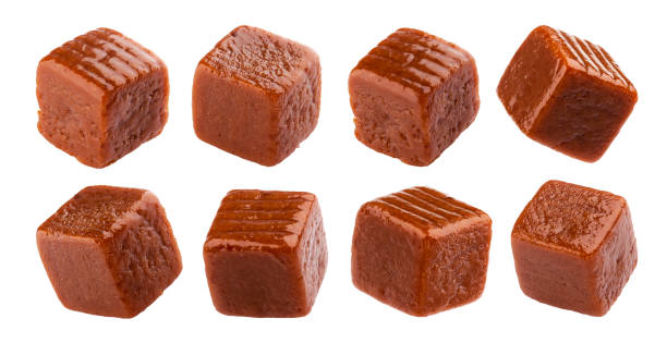 istock Caramel candies isolated on white background, collection 1172454114