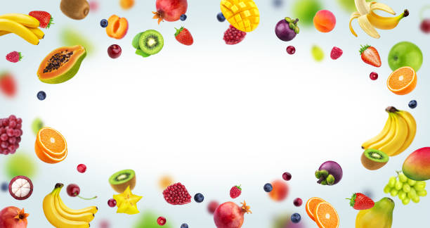 istock Frame made of fruits and berries 1172457887
