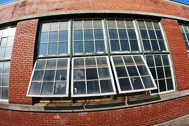 fisheyes windows stock photo