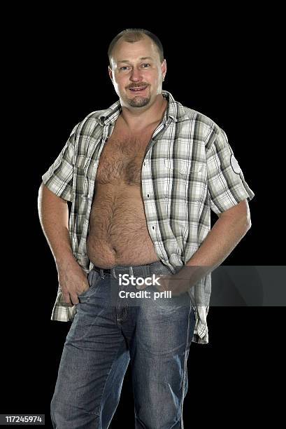 Foto de Homem Posando Com A Camisa Aberto e mais fotos de stock de Abdome - Abdome, Camisa, Homens