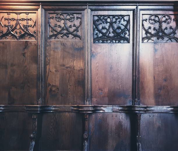 istock Ornate wooden pews 1172461499