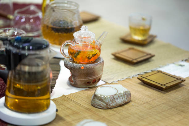 istock A glass tea pot with Flower tea 1172464810