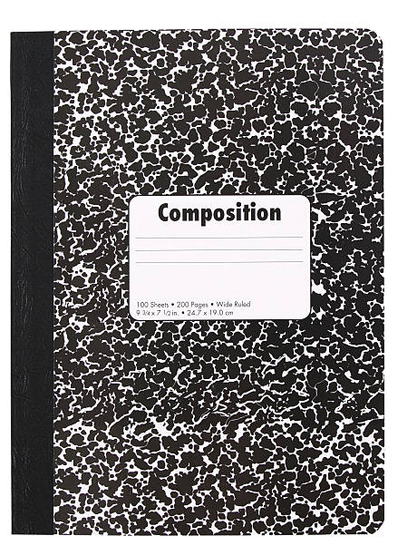 Composition Book a writing composition book isolated on white. composition stock pictures, royalty-free photos & images